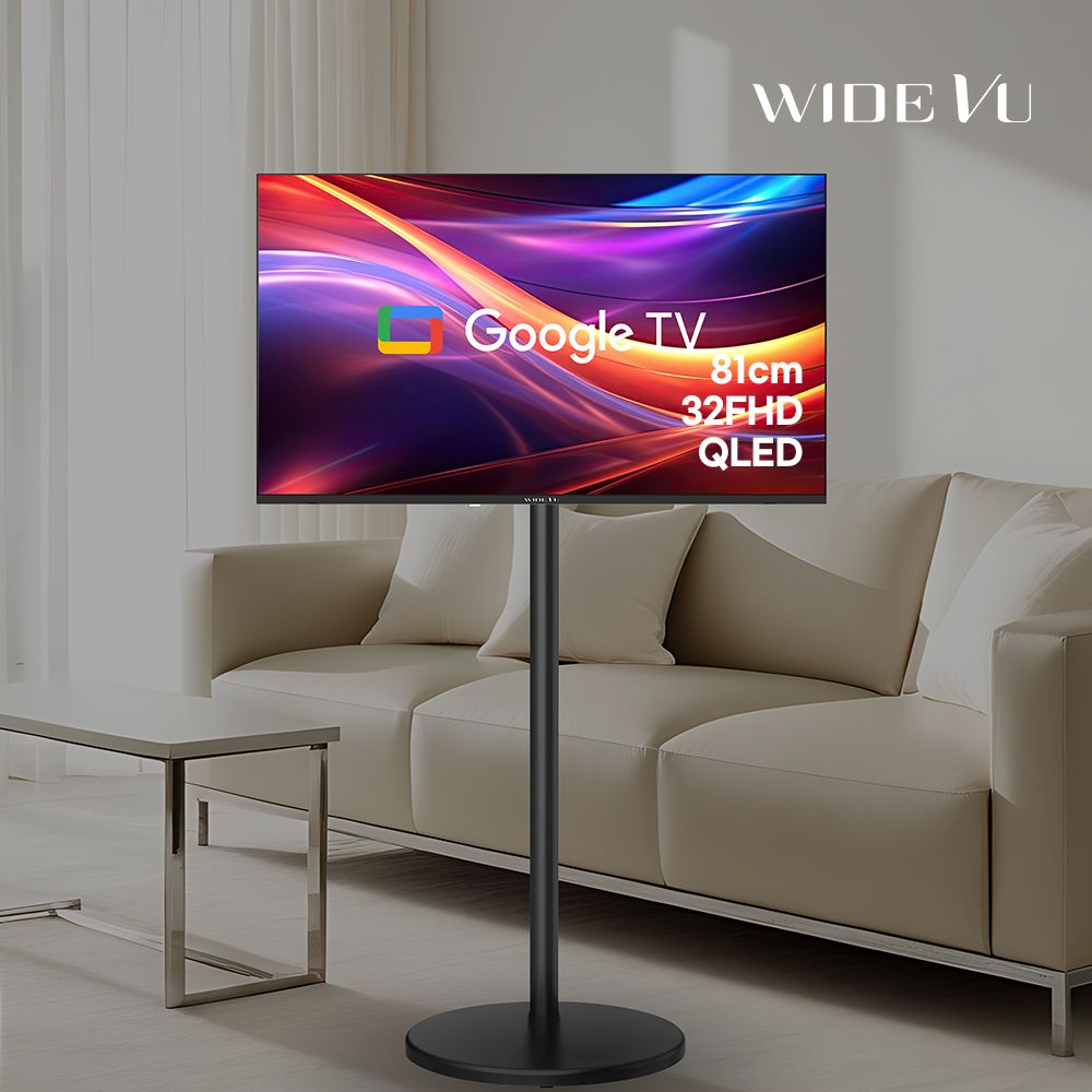오늘의집 와이드뷰 블랙에디션 구글스마트 81cm(32인치)FHD QLED TV 와이드무빙뷰 삼탠바이미 가능