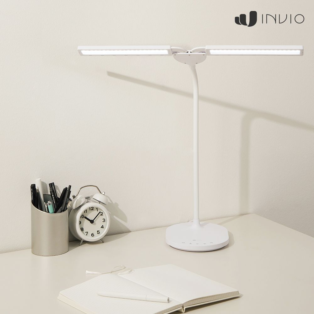 인비오 LED 스탠드 듀얼헤드 시력보호 독서 공부 책상 LIGHT DUO