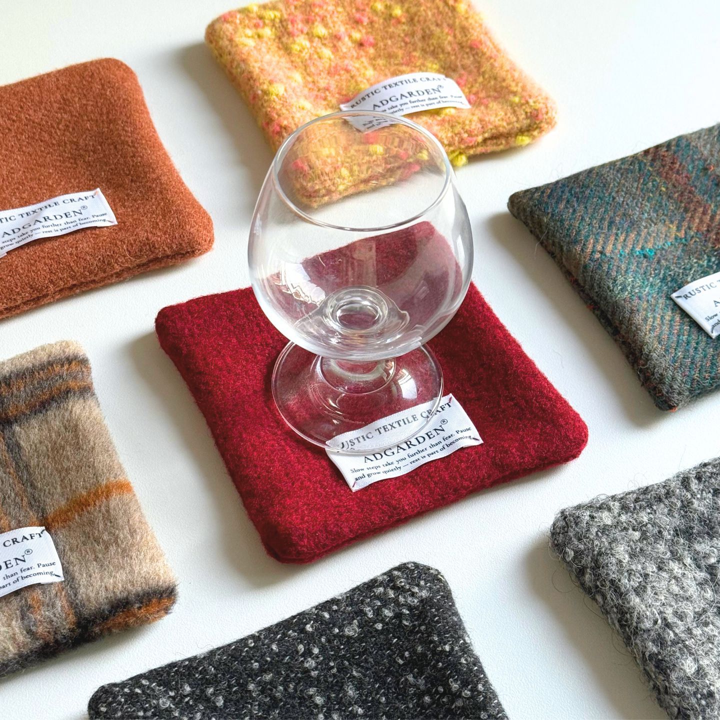에이디가든 빈티지 감성 울 티 코스터 컵 받침 wool coaster (7color)