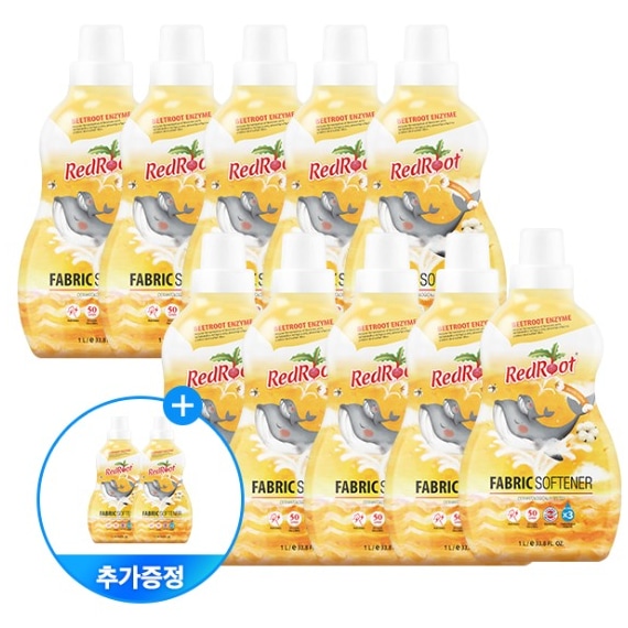 레드루트 대용량 세트 (10+2) 유기농 고농축 안심 섬유유연제 1L