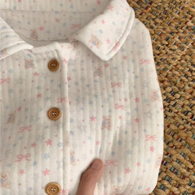 별나라 리본베어 겨울 누빔 수면 잠옷 세트 1color 가격 추이 핑크우드 별나라 리본베어 겨울 누빔 수면 잠옷 세트 1color - 최저가 34,900원