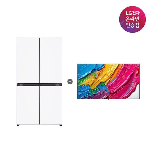 LG AI오브제컬렉션 냉장고 + LG QNED (T876MQQ111+65QNED75AEA)