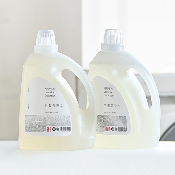 베이킹소다 함유 저자극 중성 세탁세제 플로럴향 3L x 2입 (일반/드럼 겸용)