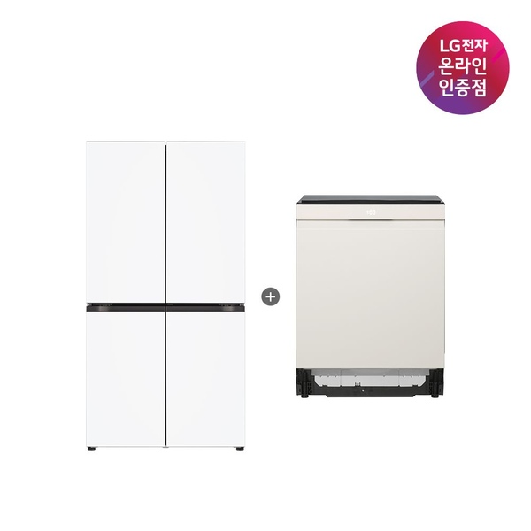 LG 오브제컬렉션 냉장고 + 디오스 식기세척기 (T876MQQ111 + DUE6BGL1E)