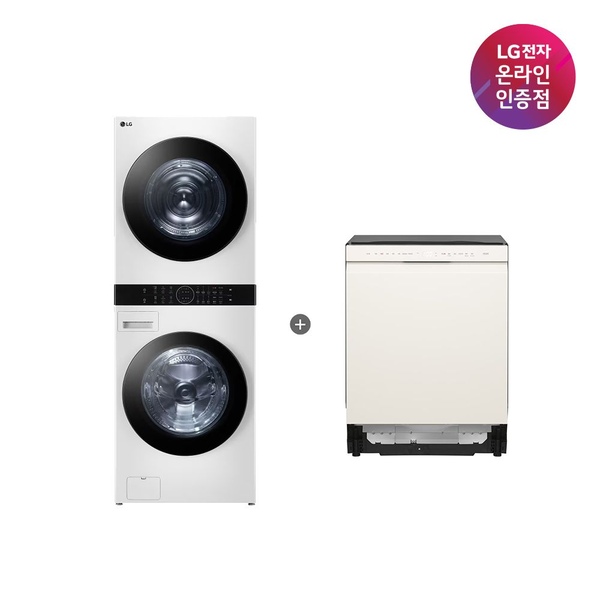 LG 트롬 워시타워 + 디오스 식기세척기 (W2421WAMR + DUE5BGL1E)