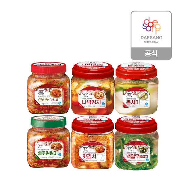 간편PET김치1.1kg 6종(겉절이/열무물김치/나박김치 외) 2개 골라담기