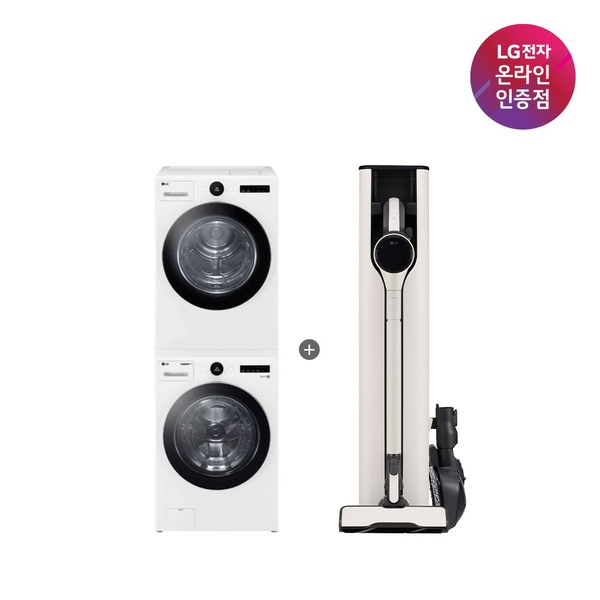 LG 트롬 세탁기건조기 세트+AI 코드제로 A9(FX23WNR-2WQ + AI927WA)