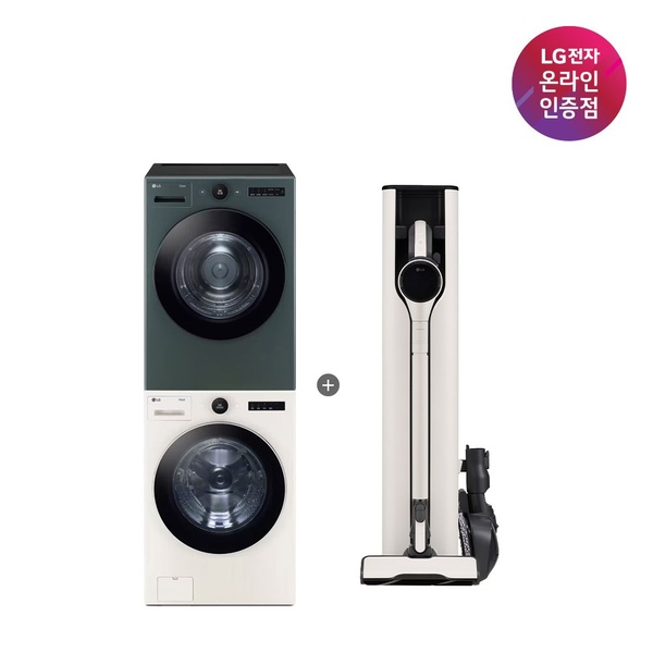 LG 트롬 세탁기건조기 세트+AI 코드제로 A9(FX24ENR-GNG + AI927WA)