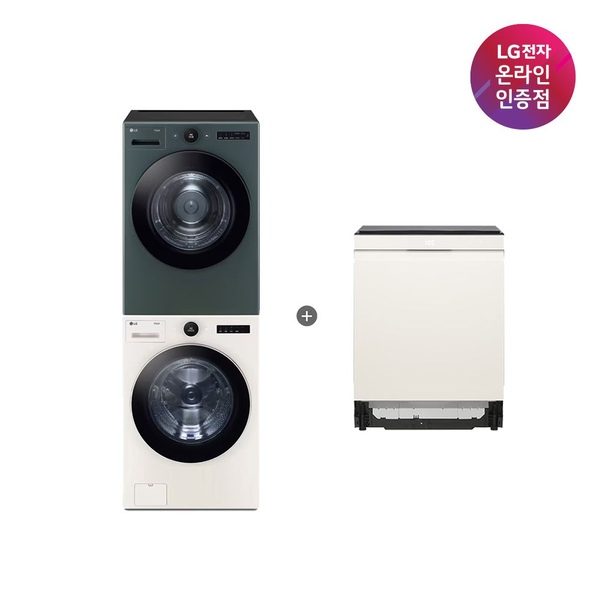 LG 트롬 세탁기건조기 세트+디오스 식기세척기(FX24ENR-GNG + DUE6BGL1E)