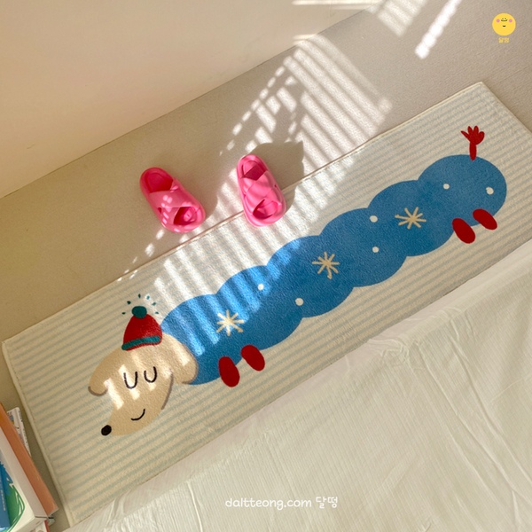 귀여운 블루 강아지 롱러그5size_침실 거실 주방 매트 아이방 인테리어