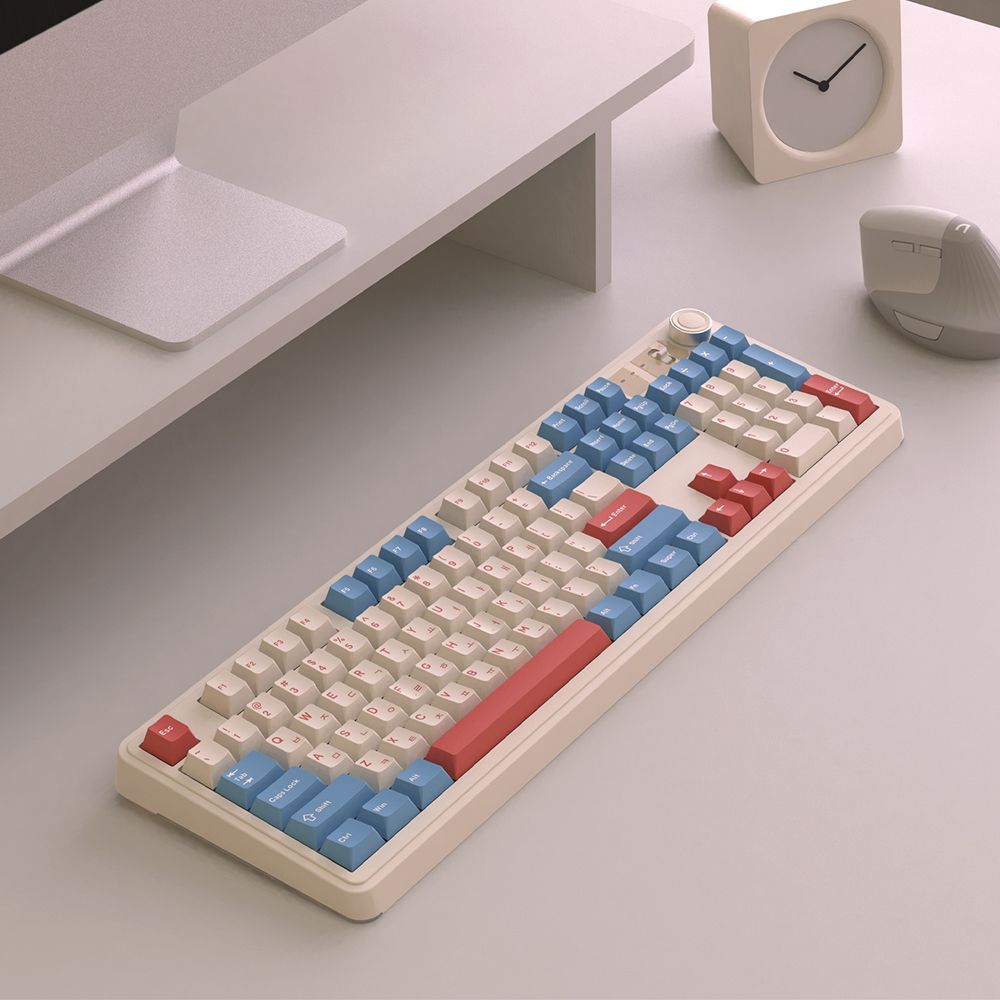 앱코 AF108PRO ABKO x SOAI 콜라보 3모드 기계식 키보드 코랄 블루