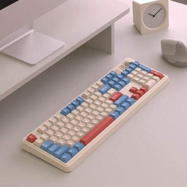 AF108PRO ABKO x SOAI 콜라보 3모드 기계식 키보드 코랄 블루