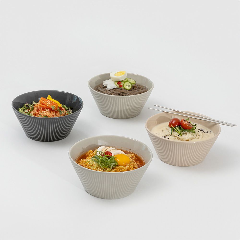 메종오브제 국내생산 라이닝 떡국 비빔밥 라면그릇 4P 세트