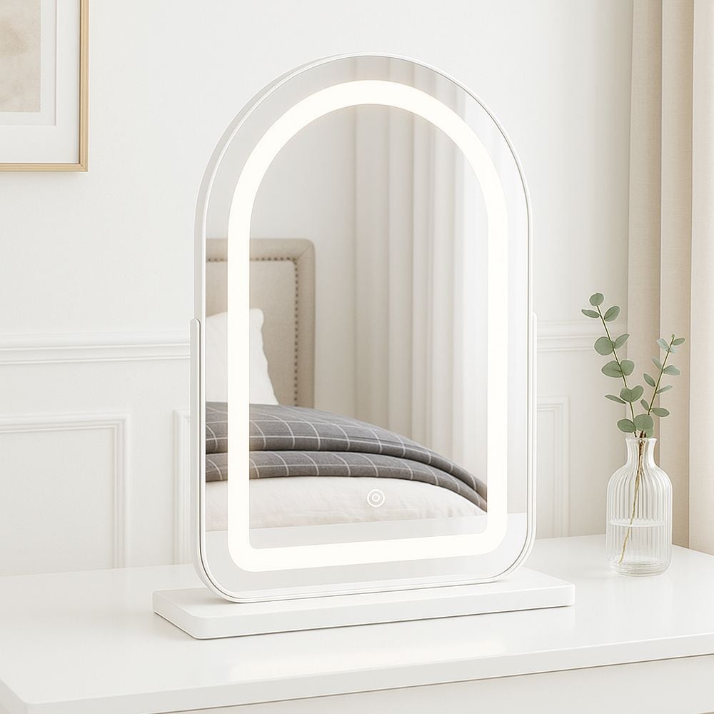 오늘의집 INNERNEST LED 화장대 거울 타원형 탁상 화장대조명 비정형 인테리어거울