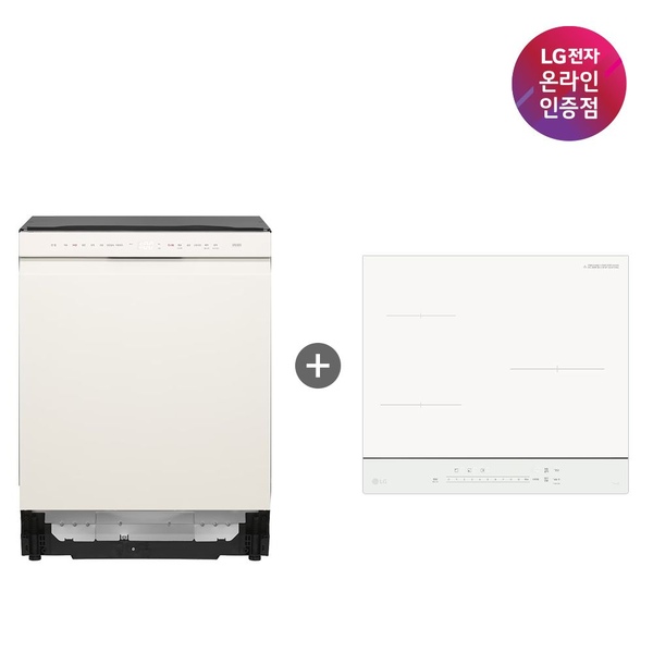 LG 식기세척기+LG 인덕션 (DUE5BGL1E+BEI3QKHLOE/5BG1E-QKHE)