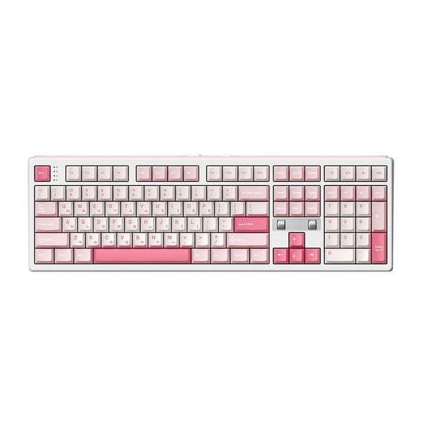 archon AK68 DualDial 유무선 기계식 키보드 딸기라떼, 저소음 블루