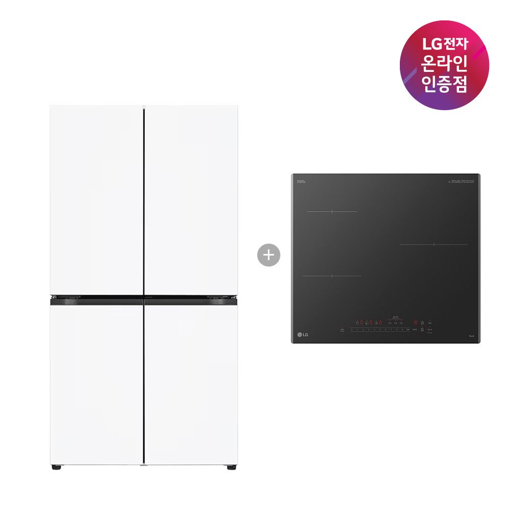 LG전자 LG 매직스페이스 냉장고+LG 디오스 인덕션 T876MQQ111 + BEI3ASB2OE