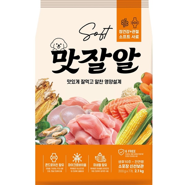 맛잘알 전연령 강아지 소프트사료 관절 2.1kg 1개입