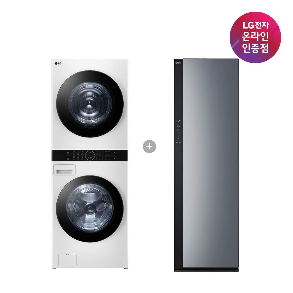 LG전자 LG 트롬 오브제컬렉션 워시타워+LG 스타일러 W21WAM + SC5GMR52