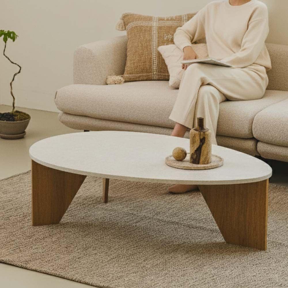 woodray メイ ローテーブル［2サイズ］ ホワイト 加工木材 奥行き 58cm