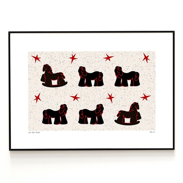 말하는대로 - 붉은말 일러스트 포스터 액자 12종 - HORSE wish 11