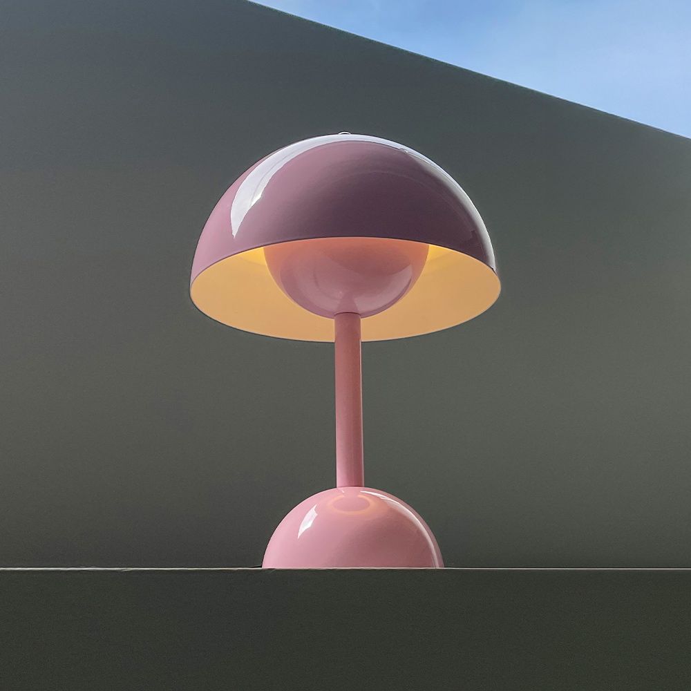 오늘의집 라루즈 Pink Mushroom 핑크 머쉬룸 5단계 밝기조절 단스탠드 거실 침실 조명 무드등