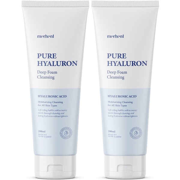 1+1 퓨어 히알루론 대용량 폼클렌징 200ml 약알칼리 딥클렌징 세안제 클렌징폼