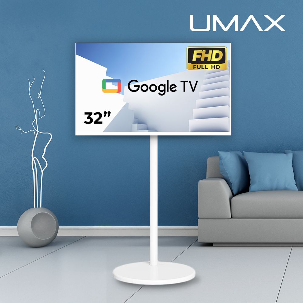 유맥스 유맥스 프리무빙 FHD 32인치(81cm) 이동식 스마트 TV 스노우화이트 삼탠바이미