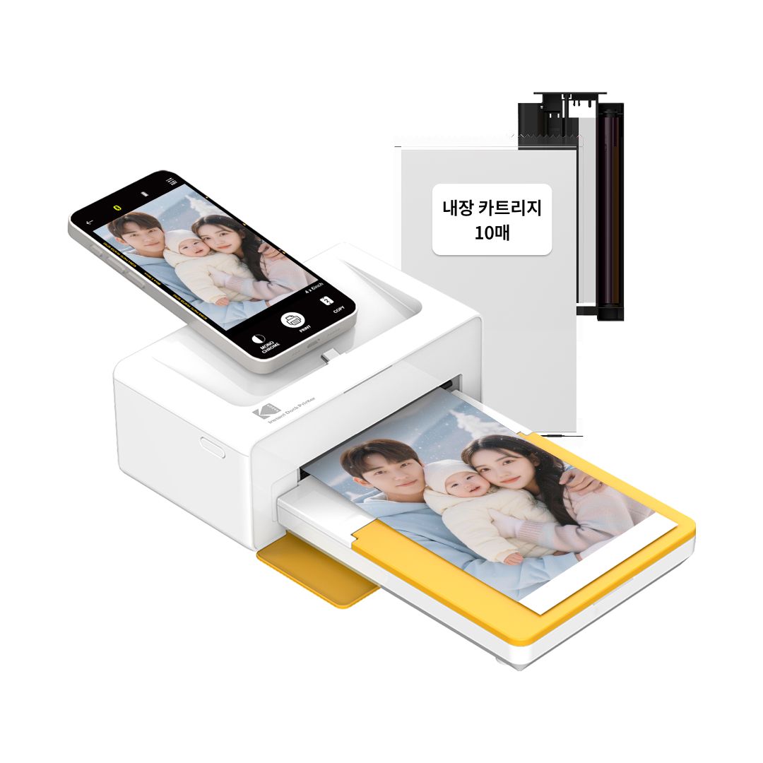 오늘의집 코닥 도크2 PD460(카트리지 10매 내장) 가정용 포토프린터