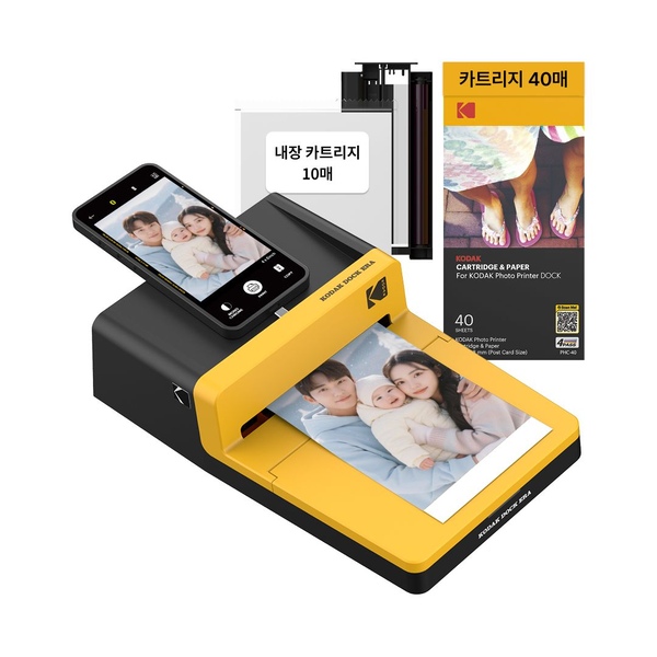 도크 ERA D600+카트리지 50매 번들 가정용 포토프린터 핸드폰 사진인화기