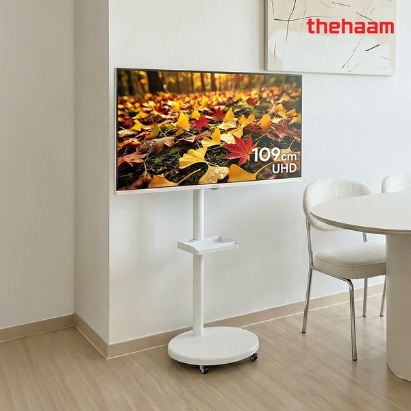 [더함] 109cm 화이트 43인치 UHD 120Hz TV 삼탠바이미 호환