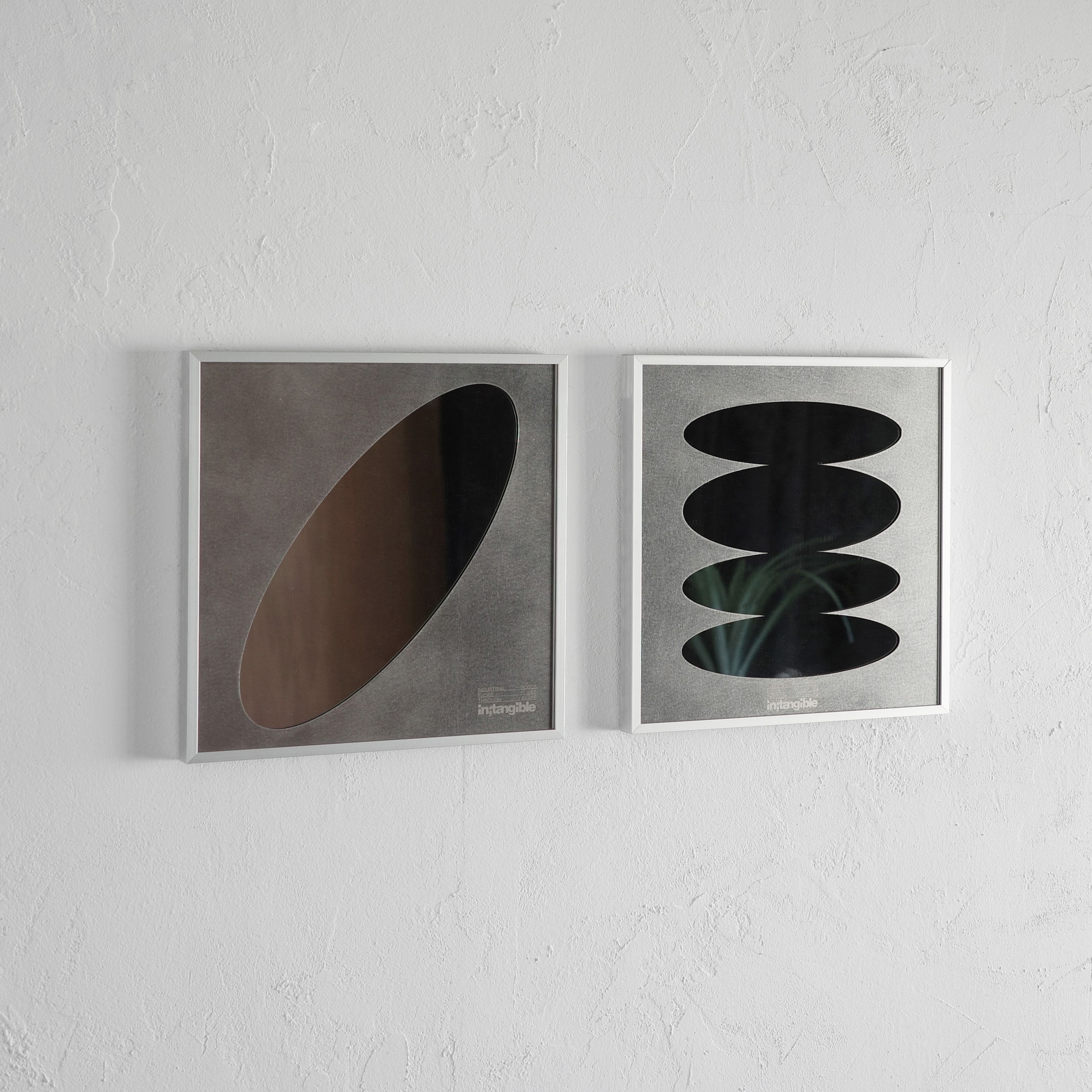 in;tangible evoke reflection ; frame 스테인리스 쇠테리어 벽 거울