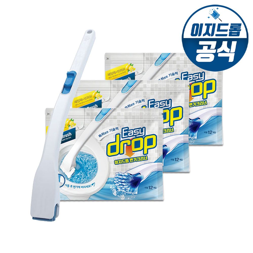 오늘의집 변기크리너 핸들 1개 + 리필 3팩(36개입/레몬향)
