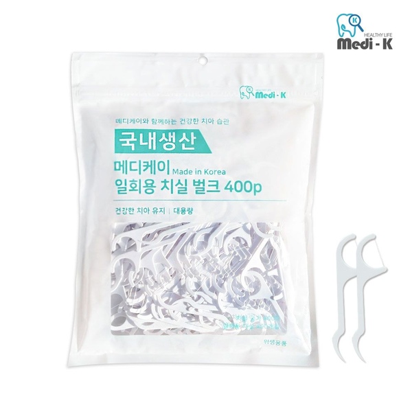 국내생산 일회용 치실 400p 벌크 케이스 증정