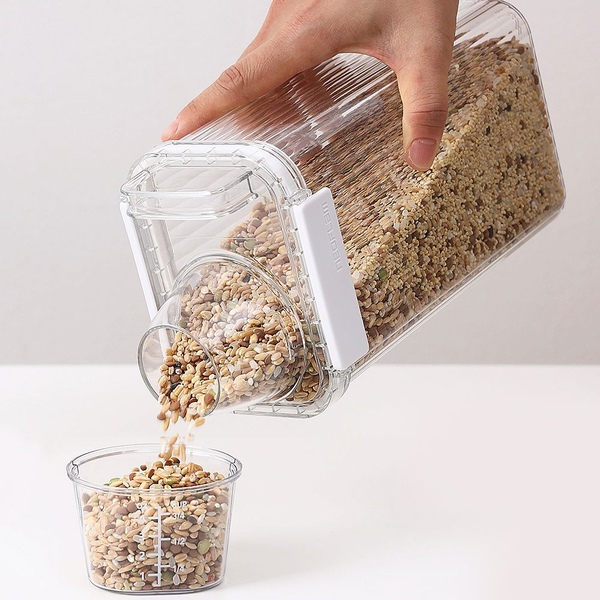 밀폐 잡곡통 미니쌀통 씨리얼 보관용기 1800ml