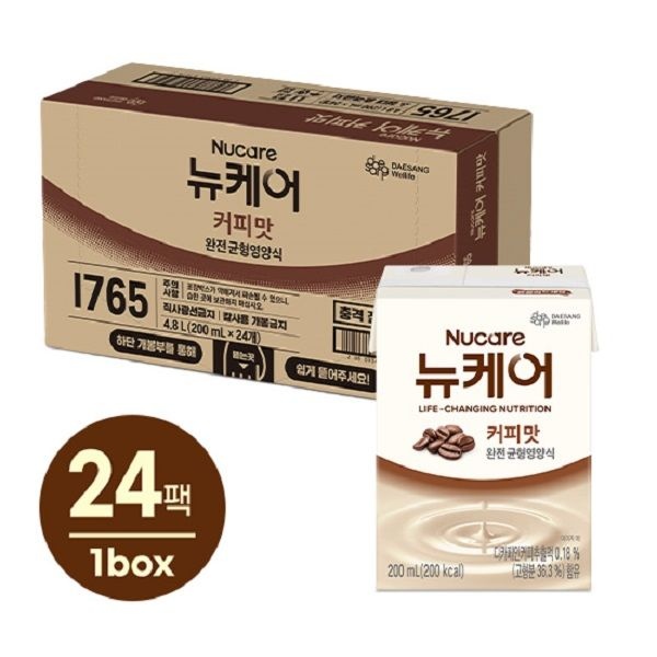 뉴케어 커피맛 균형영양식 (200ml*24팩), 1박스