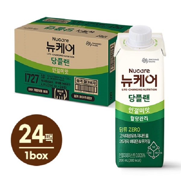 오늘의집 대상웰라이프 뉴케어 당플랜 인절미맛 200mlx24팩