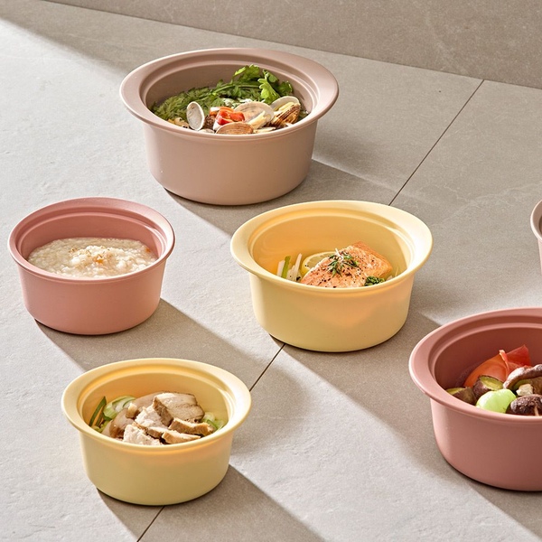 국내생산 다용도 이유식찜기 전자레인지용기 실리콘 멀티 찜기 (550/800/1200ml)