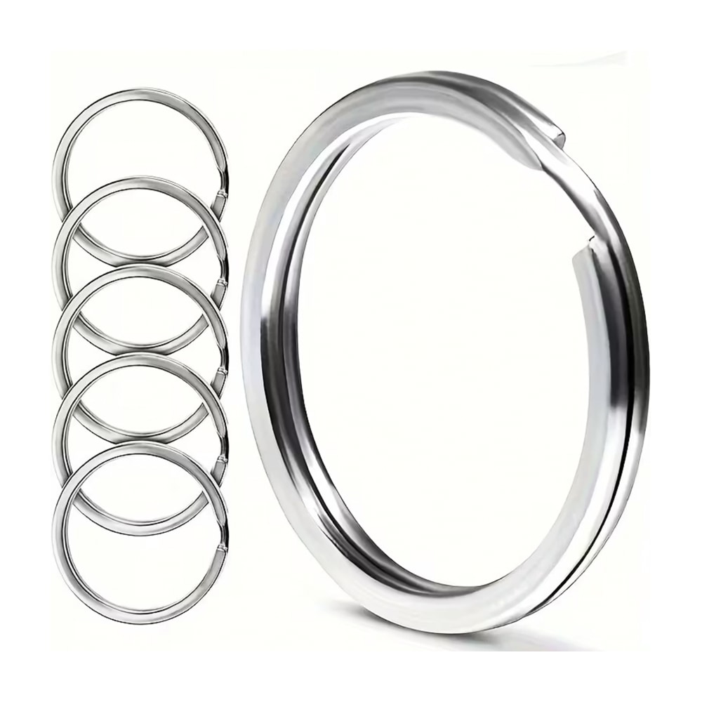 솜앤티글로벌 스텐 납작 이중 오링 키링 연결고리 비즈 수예용품 부자재 30mm
