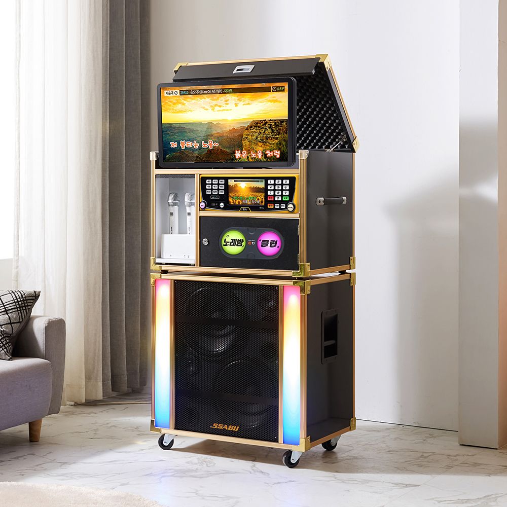 태진 이동식 노래방 케이스 풀세트 MS-2400L 가정용 노래방 기기 기계 가격 비교 SSABU 태진 이동식 노래방 케이스 풀세트 MS-2400L 가정용 노래방 기기 기계