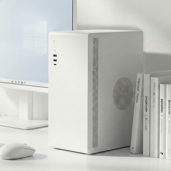 아싸컴 화이트 데스크테리어 사무용컴퓨터 5600G/8GB/SSD 250GB