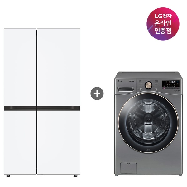 LG AI 오브제컬렉션 냉장고 + LG 세탁기 (S836MQQ012 + F24VDLPR)