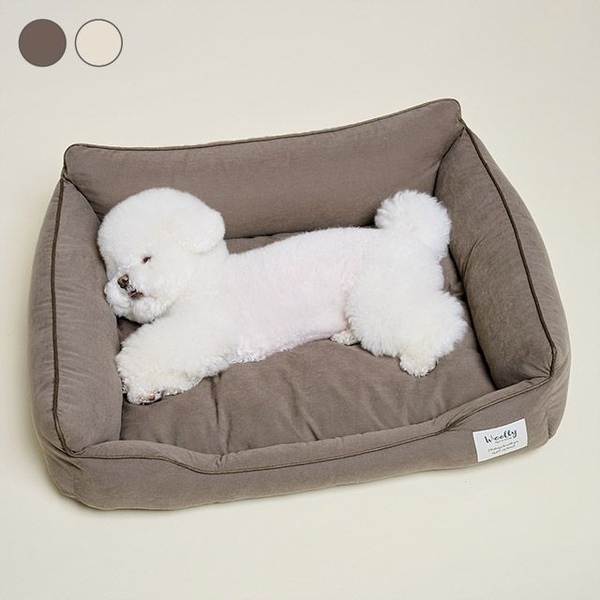 베이직 사각 강아지 애착 방석 고양이 쿠션 3size 2colors