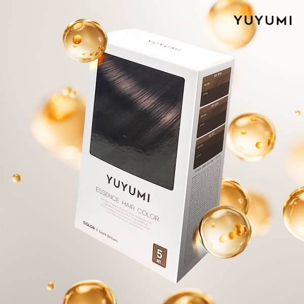 유유미 염색약 염색샴푸 새치 30ml 5회분 3가지 컬러 블랙 다크브라운 내츄럴브라운