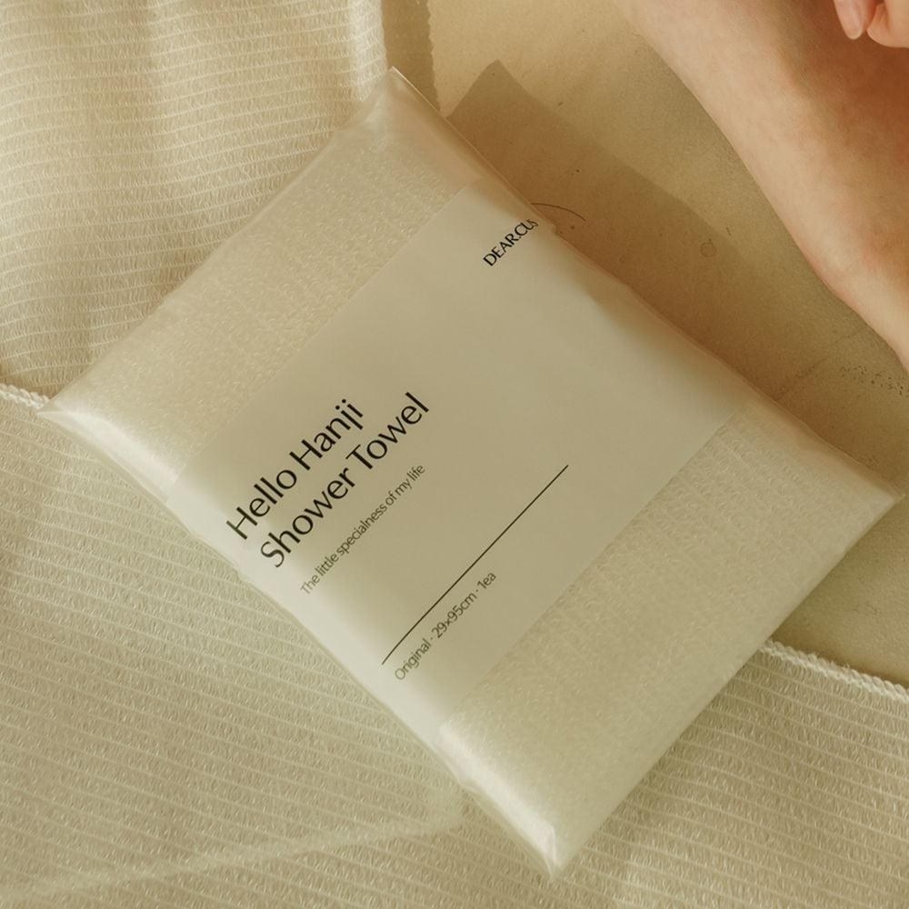 오늘의집 디어커스 안녕한지 한지로 만든 부드러운 샤워타월 x2