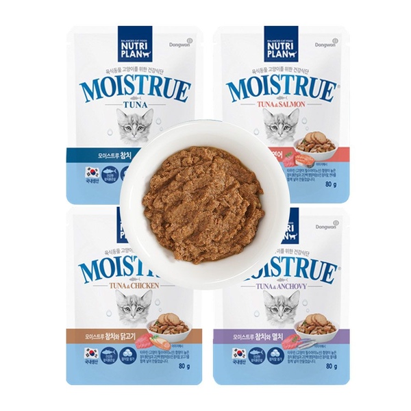 동원 모이스트루 80g x 24개(4가지맛) 고양이간식 파우치