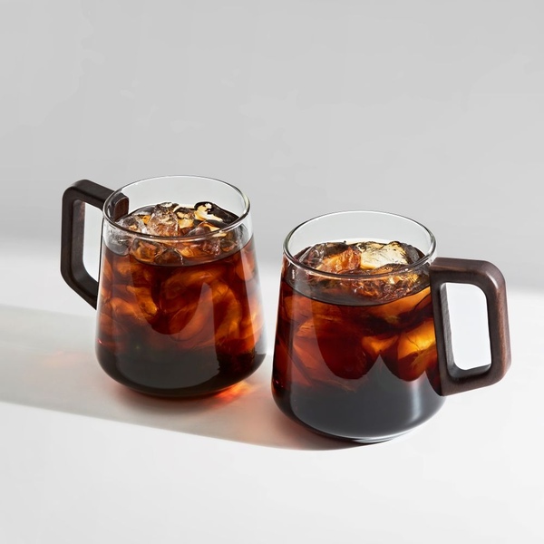 프리미엄 뭉뚝 우드핸들 내열유리컵 500ML
