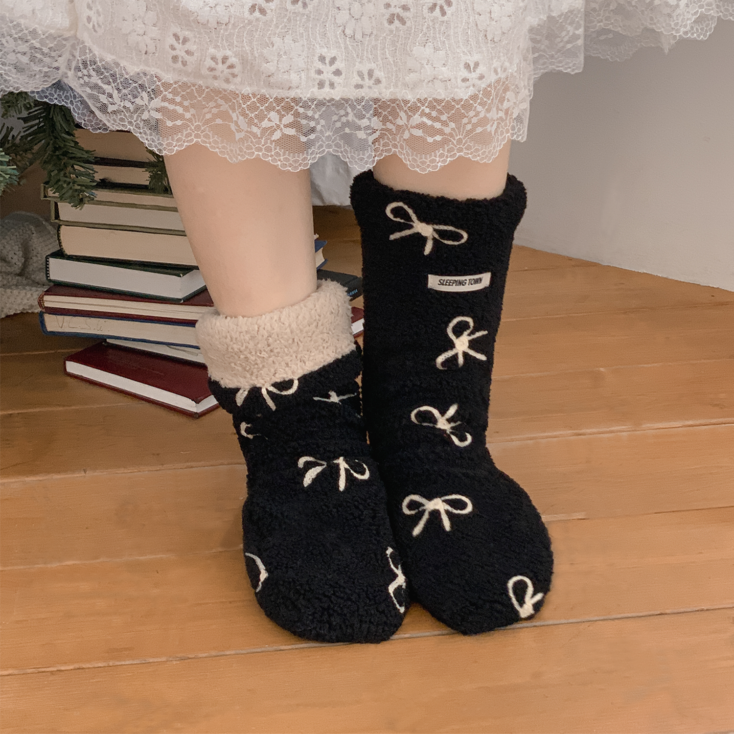 Ribbon Foot Warmer_Black 가격 비교 슬리핑타운 Ribbon Foot Warmer_Black
