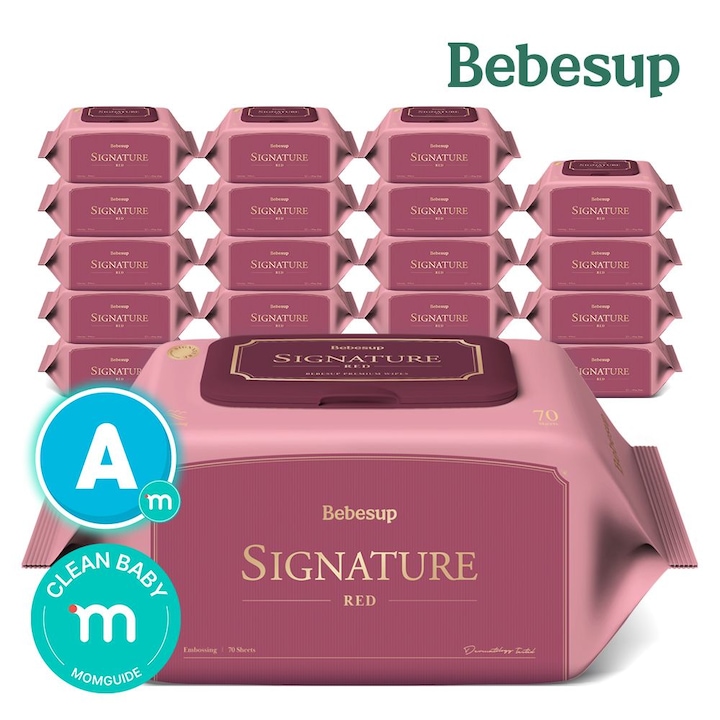 [오늘의집] 베베숲 시그니처 레드 70매 20팩(80gsm/맘가이드A등급)