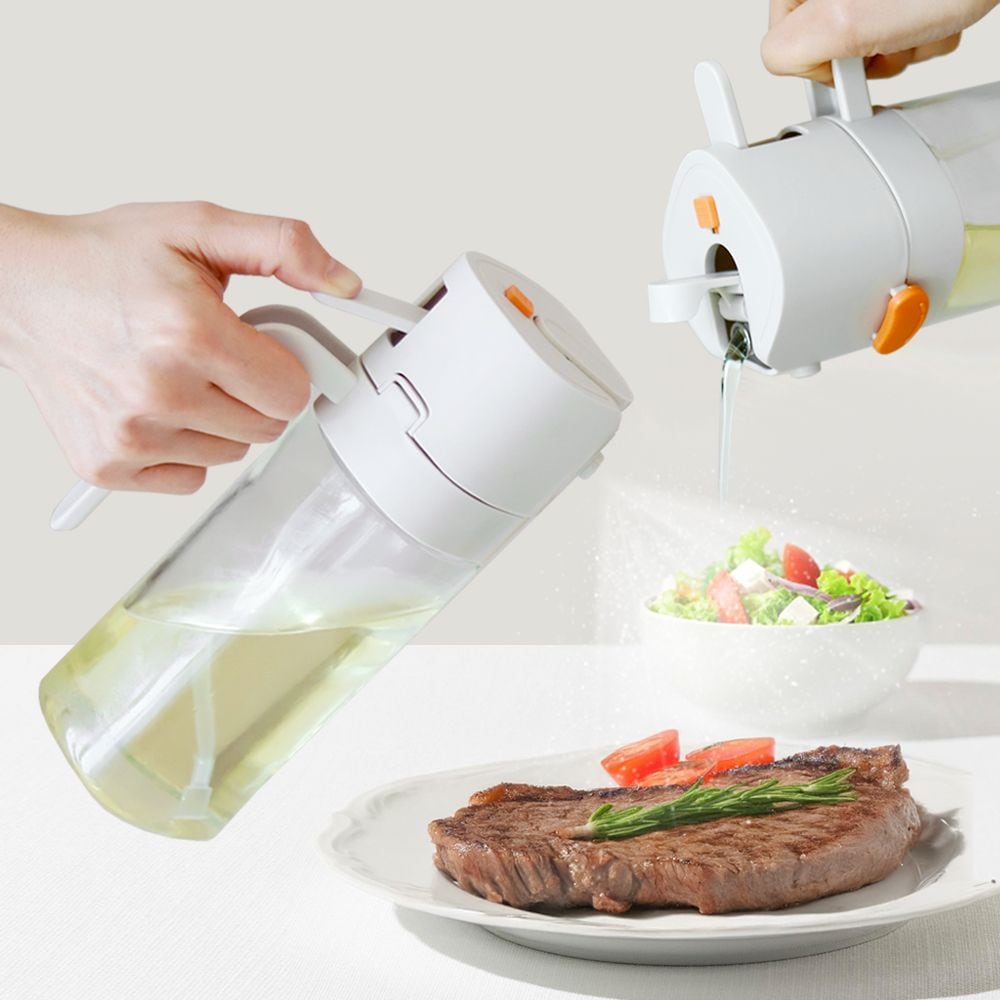 오늘의집 자동개폐 오일스프레이 500ml / 분사형 오일병 유리 오일 디스펜서 기름병 분무기